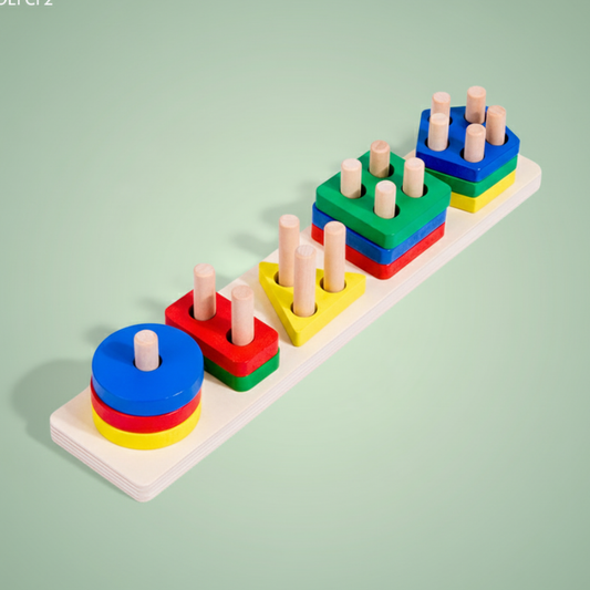 5 Column Shape Sorter and Stacking Puzzle