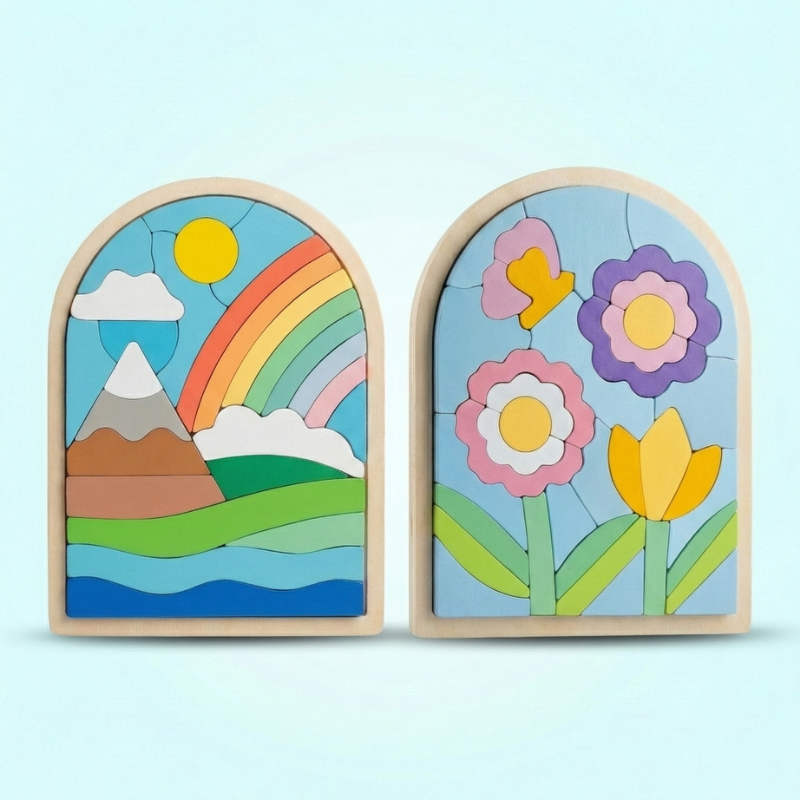 Half Circle Wooden Single Puzzle