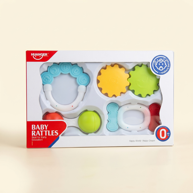 Huanger Baby Rattle Teether (4 Pcs)