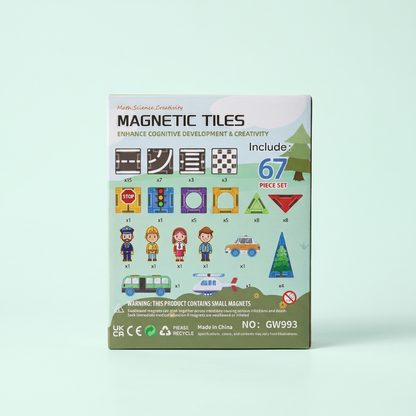 Magnetic Building Tiles (67 Pcs)