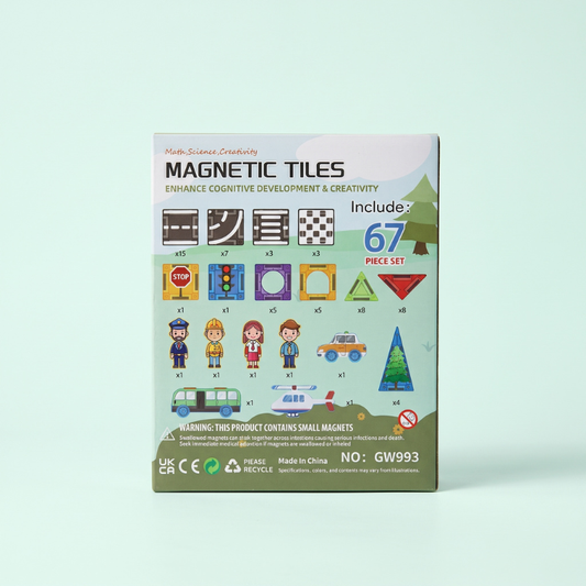 Magnetic Building Tiles (67 Pcs)