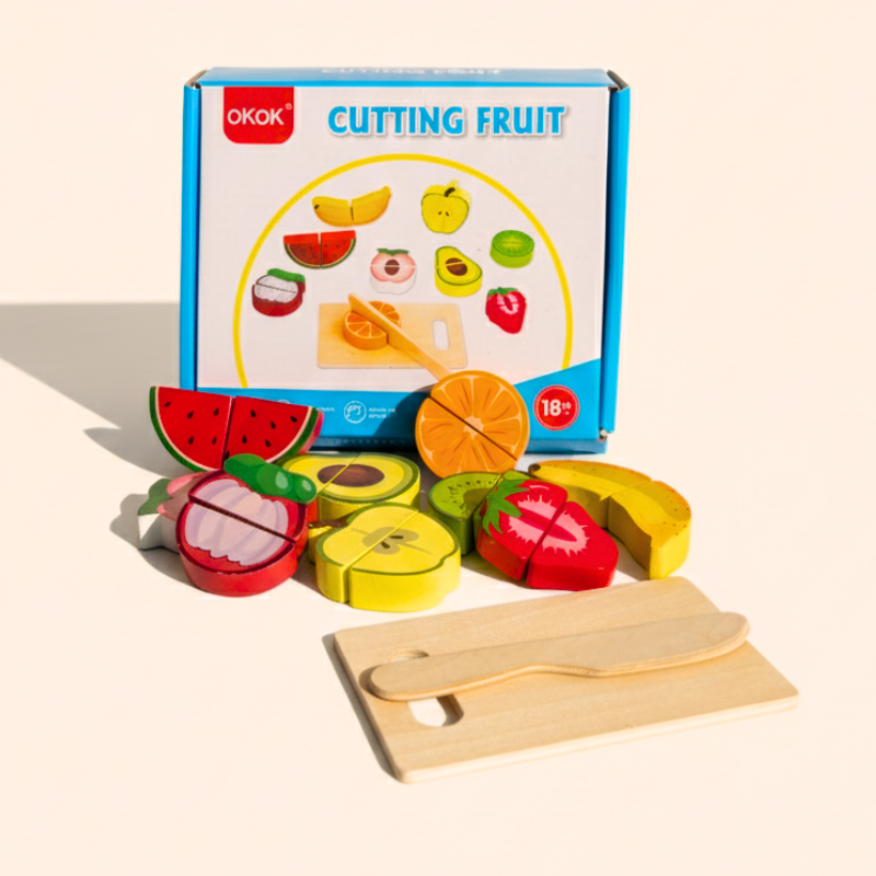Wooden Fruit Cutting Set