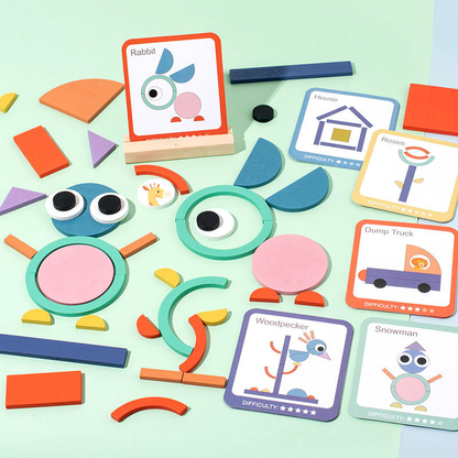 Wooden Jigsaw Puzzle Shape Builder