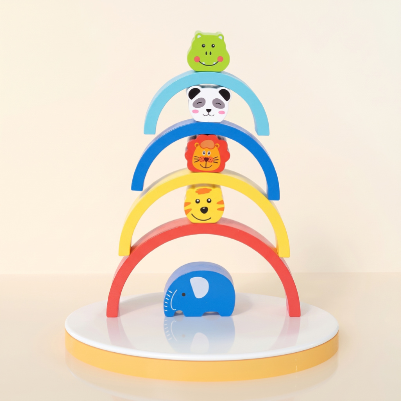 Wooden Rainbow Balance Block
