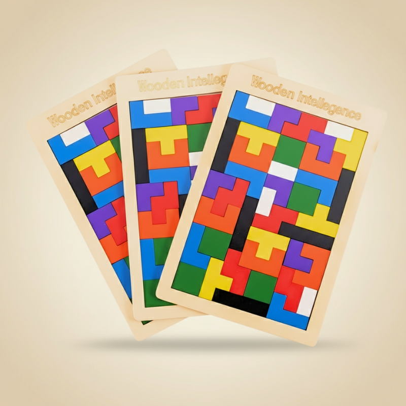 Wooden Tetris Puzzle