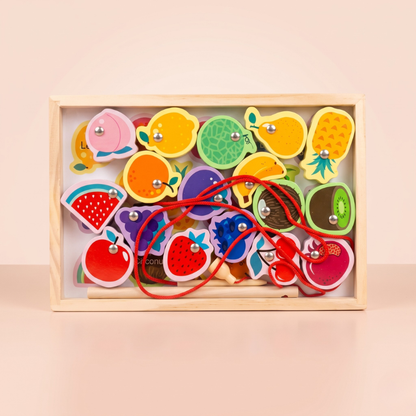 Wooden Fishing And Lacing Toy