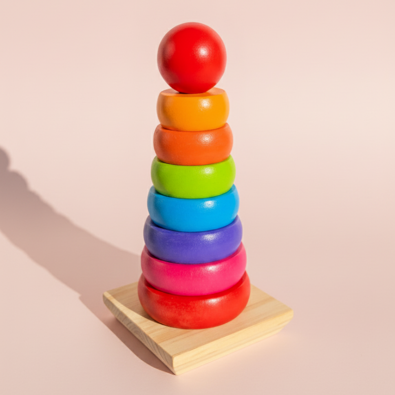 Wooden Rainbow Tower